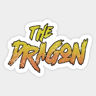 the dragon vintage crack plastisol Sticker